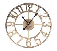 Orologio da parete chic vintage per spazi esterni per case e uffici Funzionamento silenzioso e resistente alle intemperie (A)