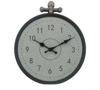 Orologio da parete circolare in resina con design impermeabile, stile vintage europeo, movimento silenzioso e quadrante grande, adatto per interni ed esterni posizionamento a parete (nero)