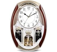 Orologio da parete con carillon musicale e ritmo silenzioso, design magico con controllo della luce, decorazione per la casa e il soggiorno