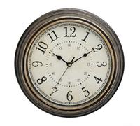 Orologio da parete con design vintage e movimento al quarzo silenzioso, numeri grandi per una facile lettura dell'ora, adatto per soggiorno o camera da letto (A)