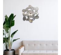 Orologio da parete con gocce d'acqua, adesivi a specchio nordici per