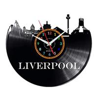 Orologio da parete con piastra in vinile Liverpool Orologio moderno decorativo retrò vintage in vinile per regalo per gli amanti della musica e della città realizzato a mano W0300