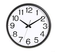 Orologio da parete con quadrante grande da 33 cm con movimento silenzioso senza ticchettio, funzionamento a batteria per un posizionamento flessibile in ambienti moderni di casa o ufficio (B)