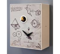 Orologio da Parete Cucù, Leo 16,5x10xh20 cm design Ezio Pescatori multicolor