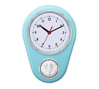 Orologio da parete da 22,9 cm, timer da cucina con movimento al quarzo, multifunzionale, utilizzabile come timer e orologio per cucinare e casa (colore latte)