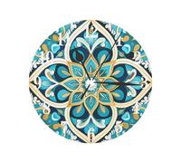 Orologio da parete da 24,9 cm, silenzioso, mandala, messicano, floreale, damascato, orologi da parete per soggiorno, cucina, moderno