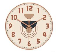 Orologio da parete da 30,5 cm, orologio da parete silenzioso senza foratura, orologi al quarzo da parete, design moderno per soggiorno, camera da letto, ufficio (A)