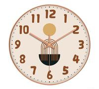 Orologio da parete da 30,5 cm, orologio da parete silenzioso senza foratura, orologi al quarzo da parete, design moderno per soggiorno, camera da letto, ufficio (D)