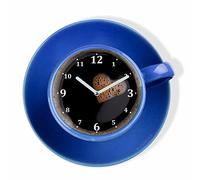Orologio da Parete da Cucina LA TAZZINA, Tazza Blu per Il caffè, Design Moderno, plexiglass, Made in EU, Silenzioso 30 cm