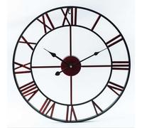 Orologio da parete da giardino, design silenzioso a scheletro, in ferro battuto, impermeabile, con numeri romani, di grandi dimensioni, 40-80 cm, ideale per decorazioni da giardino vintage