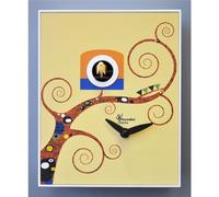 Orologio da Parete, D'Apres GUSTAV KLIMT 16,5x10xh20 cm cassa in MDF laccato colore bianco multicolor