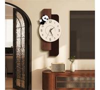 Orologio da parete decorativo 3D a forma di panda, orologio sospeso silenzioso, senza ticchettio e senza trapano, simpatico orologio panda for la decorazione della parete di sfondo(50*100CM)