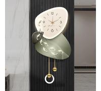 Orologio da parete decorativo 3D, orologio da parete decorativo moderno con pendolo, sculture da parete decorative con luci, silenzioso, a batteria, per corridoio, studio, scale(A,35 * 70CM)