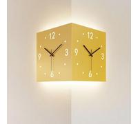 Orologio da parete decorativo moderno, design digitale quadrato silenzioso con sensore luminoso, ideale per la decorazione del soggiorno