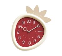 Orologio da parete decorativo Orologi da parete decorativi alla moda e carini da 32 * 36 cm for soggiorni, camere da letto e uffici, for la casa con chiodi senza tracce(Red)