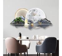 Orologio da parete decorativo, plug-in 3D LED Wall Art, scultura creativa da appendere per camera da letto e soggiorno, decorazione murale moderna, 80 x 39,9 cm