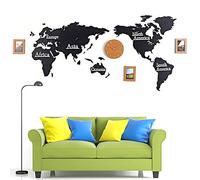 Orologio da parete decorazione domestica creativa mappa del mondo per la casa orologio da parete segno di spunta decorazione da parete orologio da parete da parete, piccola mappa del mondo 3D mappa