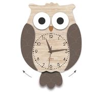 Orologio da Parete Design Moderno Gufo Orologi con Pendolo a Pila per Soggiorno
