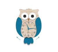 Orologio da Parete Design Moderno Gufo Orologi con Pendolo a Pila per Soggiorno