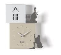 orologio da parete di design romeo e giulietta Crema/bianco marmo/fango/fango in Ferro 24x5x26h cm