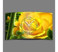 orologio da parete di design yellow rose orologio da parete moderno di design silenzioso senza ticchettio dixtime 3DS-0098