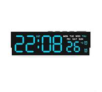 Orologio da parete digitale a LED, con display multi-informazioni, tra cui ora, temperatura, data, giorno e sveglia, con controllo della luminosità per qualsiasi stanza (B)