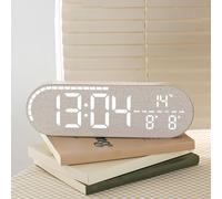 Orologio da parete digitale a LED, orologio elettronico rustico silenzioso