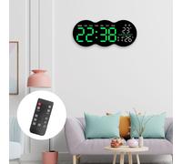 Orologio da parete digitale con display a LED e telecomando per ufficio,