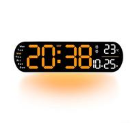 Orologio da parete digitale con display ad alta definizione con informazioni su temperatura, data e settimana per l'uso quotidiano (B)