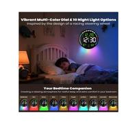 Orologio da Parete Digitale con Display LED da 10,3", Timer per il Conto Alla Rovescia, Ora Legale, Temperatura, Umidità, Oscuramento
