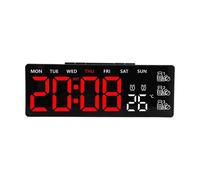 Orologio da parete digitale con sveglia temperatura giorno feriale e telecomando