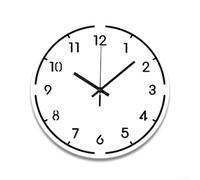 Orologio da parete digitale in acrilico contemporaneo, 30 cm, con funzionamento silenzioso, adatto per montaggio a parete o ripiano (bianco)