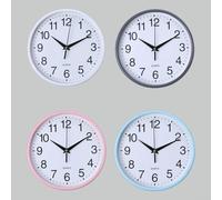 Orologio da parete digitale rotondo per soggiorno camera da letto con linguaggio dal design moderno e display numerico chiaro (grigio)