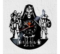 Orologio da parete disco in vinile silhouette gioco di ruolo regalo decorazio...