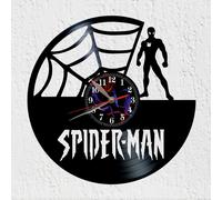 Orologio da parete disco in vinile silhouette vicino amichevole ragnatela reg...