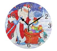 Orologio da parete DJNGN, 10 pollici, As Pic, Silenzioso, Senza ticchettio, Decorativo, Per camera da letto, cucina, ufficio, scuola, arte, Unisex, Ragazzi, Cameretta dei bambini, A parete, Rotondo