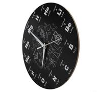 Orologio da parete educativo con tavola periodica e formula matematica, per decorare aule scientifiche e aree di studio (A)