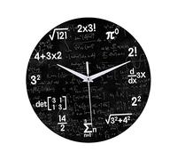 ＡＷＨＡＯ Orologio da Parete Elements Math - Orologio da Parete Silenzioso Arte da Parete Senza Ticchettio per La Casa, Il Soggiorno, La Scuola, L'Ufficio, di Matematica