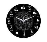 ＡＷＨＡＯ Orologio da Parete Elements Math - Orologio da Parete Silenzioso Arte da Parete Senza Ticchettio per La Casa, Il Soggiorno, La Scuola, L'Ufficio, Chimica