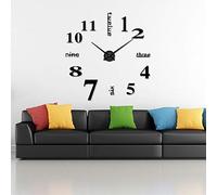 Orologio da Parete Fai-da-Te, 3D Adesivo Orologio Parete, Decorazione Facile da Montare Effetto 3D Riempire Vuoto Parete Moderno Adesivo Orologio Parete Decorazione per Casa, Ufficio, Hotel