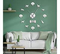Orologio Da Parete Fai Da Te Argento Foxhound Silhouette Wall Clock Kit Cane Razza Foxhound Adesivo Frameless Clock Kit Wall Stickers Orologio Da Parete Grande