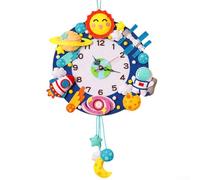 Orologio da parete fai da te con materiale in feltro non tessuto, progetto creativo per bambini per assemblare il proprio orologio, adatto per casa, classe e ufficio decorazione da parete (spazio)