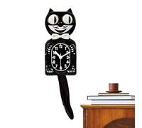 Orologio Da Parete Gatto In Stile Vintage,Decorazione Con Coda Mobile 3D Silenziosa A Risparmio Spazio,Orologio Da Parete Divertente | Per Famiglia Amici Uomini Donne Casa Camera Da Uffici Interno