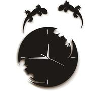 Orologio da parete Geckos Escape From Orologio da parete Design moderno Salamandra Geco lucertola Orologio da parete Sagoma animale rettile Home Decor