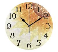 Orologio da parete girasole fiore giallo senza ticchettio orologio da cucina rustico decorativo orologi rotondi 9,5 pollici batteria orologio da scrivania soggiorno bagno giardino decorazione della
