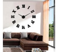 Orologio da parete grande fai da te moderno 3D adesivo a specchio per la decorazione della casa orologio da parete gigante con numeri romani grande orologio