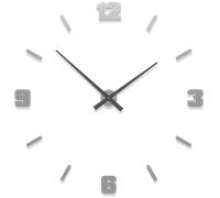orologio da parete grande numeri adesivi legno colore alluminio 100cm