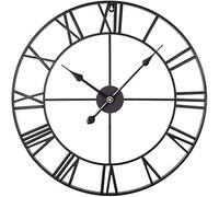 Orologio da Parete Grande Orologio da Parete, Orologio Creativo retrò con Numeri Romani in Ferro 3D, Orologio da Parete in Stile Europeo, Semplice Orologio da Soggiorno, Orologio da Parete Digitale s
