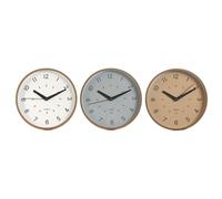 Orologio da Parete Home ESPRIT Bianco Beige Grigio PVC 30 x 4 x 30 cm [3 Unit