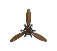 Home ESPRIT Orologio da parete marrone nero metallo legno MDF vintage 121 x 7 x 106 cm